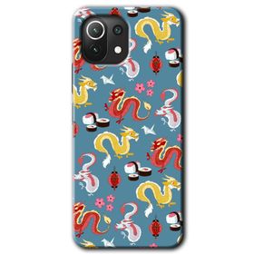 Xiaomi Mi 11 Funky Dragon Baskılı Uyumlu Silikon Kılıf