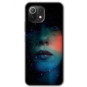 Xiaomi Mi 11 Karanlık Kadın Baskılı Uyumlu Silikon Kılıf
