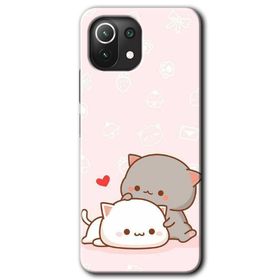 Xiaomi Mi 11 Kedi Aşkı Baskılı Uyumlu Silikon Kılıf