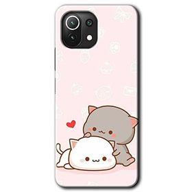 Xiaomi Mi 11 Kedi Aşkı Baskılı Uyumlu Silikon Kılıf