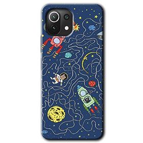 Xiaomi Mi 11 Kedi Galaksi Baskılı Uyumlu Silikon Kılıf