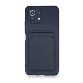 Xiaomi Mi 11 Kelvin Kartvizitli Silikon - Lacivert Cep Telefonu Kılıfı