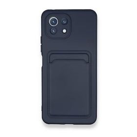Xiaomi Mi 11 Kelvin Kartvizitli Silikon - Lacivert Cep Telefonu Kılıfı
