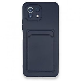 Xiaomi Mi 11 Kelvin Kartvizitli Silikon - Lacivert Cep Telefonu Kılıfı