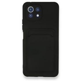 Xiaomi Mi 11 Kelvin Kartvizitli Silikon - Siyah Cep Telefonu Kılıfı