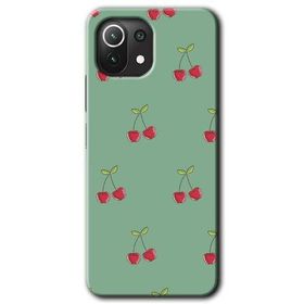 Xiaomi Mi 11 Kiraz Berry Baskılı Uyumlu Silikon Kılıf