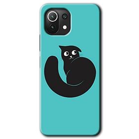 Xiaomi Mi 11 Lite Hd Desen Baskılı Cat Vector Arka Kapak Kılıf