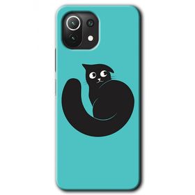 Xiaomi Mi 11 Lite Hd Desen Baskılı Cat Vector Arka Kapak Kılıf