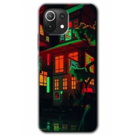 Xiaomi Mi 11 Lite Hd Desen Baskılı China Street Arka Kapak Kılıf