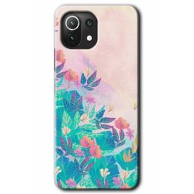 Xiaomi Mi 11 Lite Hd Desen Baskılı Çizim Yapraklar Arka Kapak Kılıf