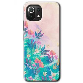 Xiaomi Mi 11 Lite Hd Desen Baskılı Çizim Yapraklar Arka Kapak Kılıf