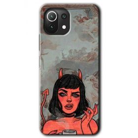 Xiaomi Mi 11 Lite Hd Desen Baskılı Devil Girl Arka Kapak Kılıf