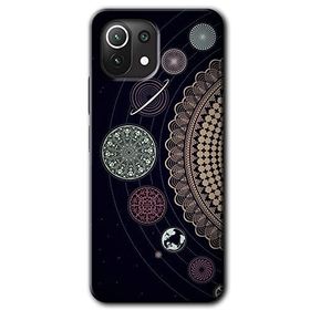 Xiaomi Mi 11 Lite Hd Desen Baskılı Gezegen Döngüsü Arka Kapak Kılıf