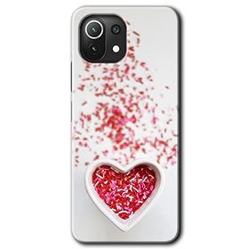 Xiaomi Mi 11 Lite Hd Desen Baskılı Kalpli Şekerleme Arka Kapak Kılıf