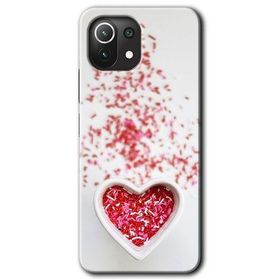 Xiaomi Mi 11 Lite Hd Desen Baskılı Kalpli Şekerleme Arka Kapak Kılıf