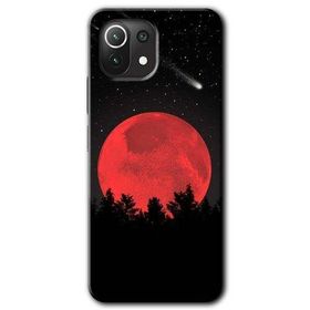 Xiaomi Mi 11 Lite Hd Desen Baskılı Kanlı Ay Arka Kapak Kılıf