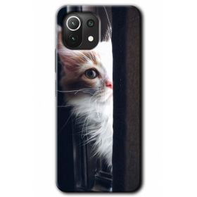 Xiaomi Mi 11 Lite Hd Desen Baskılı Kedi Bakışı Arka Kapak Kılıf