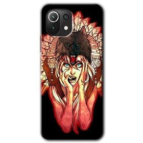 Xiaomi Mi 11 Lite Hd Desen Baskılı Kurt Kız Arka Kapak Kılıf