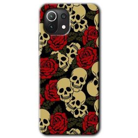 Xiaomi Mi 11 Lite Hd Desen Baskılı Kurukafa Aşk Arka Kapak Kılıf