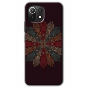 Xiaomi Mi 11 Lite Hd Desen Baskılı Mandala Flower Wal Arka Kapak Kılıf