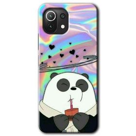 Xiaomi Mi 11 Lite Hd Desen Baskılı Milkshake Panda Arka Kapak Kılıf