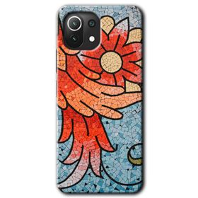 Xiaomi Mi 11 Lite Hd Desen Baskılı Mozaik Çiçek Arka Kapak Kılıf