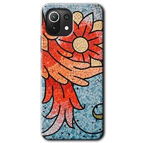 Xiaomi Mi 11 Lite Hd Desen Baskılı Mozaik Çiçek Arka Kapak Kılıf