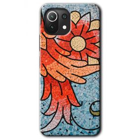Xiaomi Mi 11 Lite Hd Desen Baskılı Mozaik Çiçek Arka Kapak Kılıf