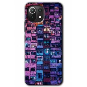 Xiaomi Mi 11 Lite Hd Desen Baskılı Şehir Görünümü Arka Kapak Kılıf