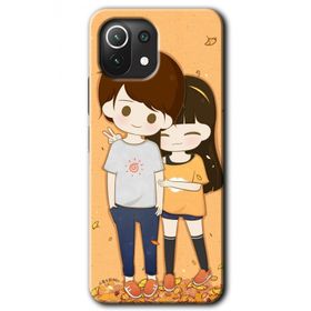 Xiaomi Mi 11 Lite Hd Desen Baskılı Şıpsevdi Çift Arka Kapak Kılıf