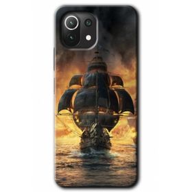 Xiaomi Mi 11 Lite Hd Desen Baskılı Siyah İnci Arka Kapak Kılıf