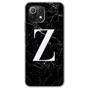 Xiaomi Mi 11 Lite Hd Desen Baskılı Siyah Mermer Desenli Z Harfi Arka Kapak Kılıf