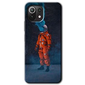Xiaomi Mi 11 Lite Hd Desen Baskılı Smoke Astronot Arka Kapak Kılıf