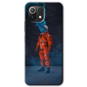 Xiaomi Mi 11 Lite Hd Desen Baskılı Smoke Astronot Arka Kapak Kılıf