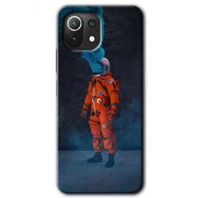 Xiaomi Mi 11 Lite Hd Desen Baskılı Smoke Astronot Arka Kapak Kılıf