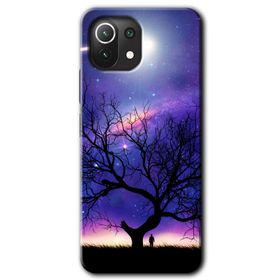 Xiaomi Mi 11 Lite Hd Desen Baskılı Uzay Silüet Arka Kapak Kılıf