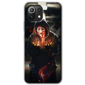 Xiaomi Mi 11 Lite Hd Desen Baskılı V for Fire Arka Kapak Kılıf