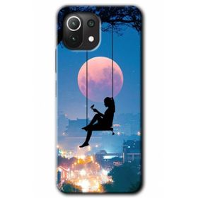 Xiaomi Mi 11 Lite Hd Desen Baskılı Yalnız Kadın Arka Kapak Kılıf