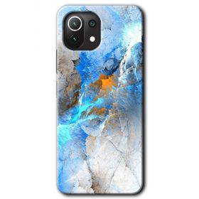 Xiaomi Mi 11 Mavi Buzul Baskılı Uyumlu Silikon Kılıf