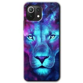 Xiaomi Mi 11 Neon Lion Baskılı Uyumlu Silikon Kılıf