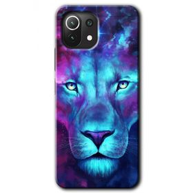 Xiaomi Mi 11 Neon Lion Baskılı Uyumlu Silikon Kılıf