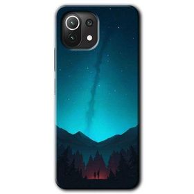 Xiaomi Mi 11 Night Fores Mount Baskılı Uyumlu Silikon Kılıf