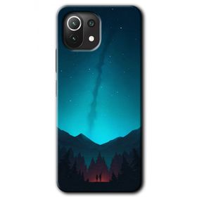 Xiaomi Mi 11 Night Fores Mount Baskılı Uyumlu Silikon Kılıf