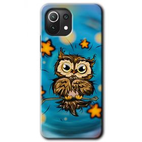 Xiaomi Mi 11 Owl Bird Stars Baskılı Uyumlu Silikon Kılıf