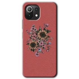 Xiaomi Mi 11 Retro Çiçek Baskılı Uyumlu Silikon Kılıf