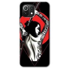 Xiaomi Mi 11 Samurai Girl Baskılı Uyumlu Silikon Kılıf