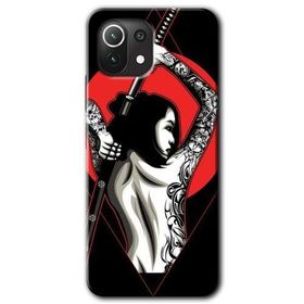 Xiaomi Mi 11 Samurai Girl Baskılı Uyumlu Silikon Kılıf