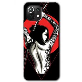 Xiaomi Mi 11 Samurai Girl Baskılı Uyumlu Silikon Kılıf