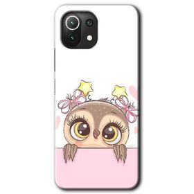 Xiaomi Mi 11 Sevimli Baykuş Baskılı Uyumlu Silikon Kılıf