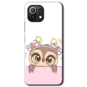 Xiaomi Mi 11 Sevimli Baykuş Baskılı Uyumlu Silikon Kılıf
